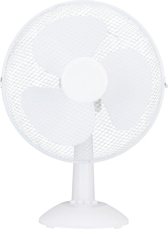 Lifetime Air Ventilateur de table 35W - Ventilateur pour table et bureau - avec poignée, 3 vitesses et fonction d'inclinaison - Silencieux 65dB - Blanc