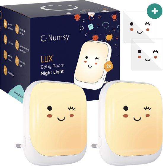 Numsy - Veilleuse automatique pour enfants avec capteur de lumière -14,8x 7,80x 4,3 cm