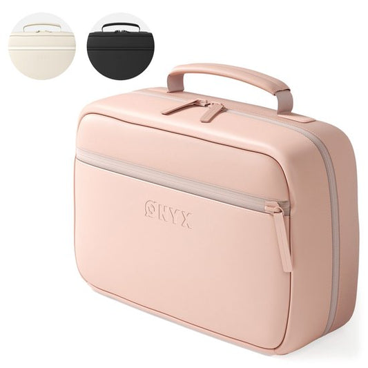 Trousse de toilette ONYX rose - Trousse à maquillage - Rangement pour cosmétiques - Organisation astucieuse - Miroir de maquillage - À suspendre - Pour femmes et hommes - Taille : M