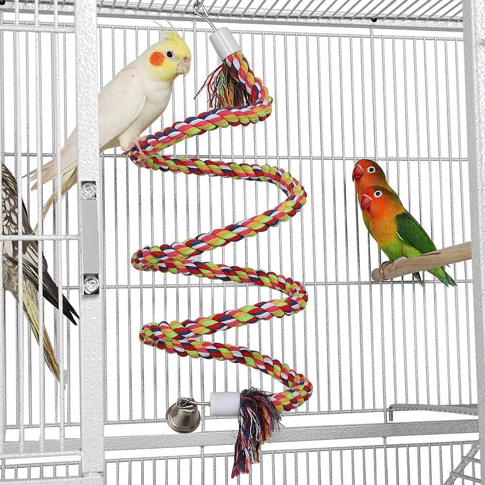 Yaheetech 175 cm Cage à oiseaux extra large avec support amovible pour perroquets de taille moyenne, perruches, perruches faucons, conures, inséparables, perruches à gazon et pinson - Blanc
