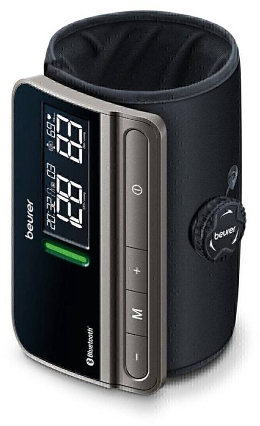 Tensiomètre Beurer BM 81 Smart pour le bras - Brassard EasyLock intégré 24-40 cm - Bluetooth® - Indicateur de risque - Technologie d'inflation - Mémoire pour 2 utilisateurs - Rythme cardiaque irrégulier - Application gratuite : Health Manager pro - Garant