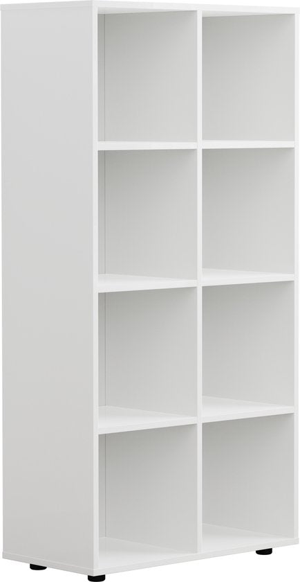 VDD - Etagère - Etagère blanche - Bibliothèque - Meuble mural - Etagère 8 étagères - Bibliothèque blanche - blanc