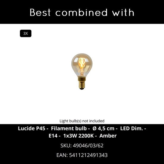 Lucide ALION - Spot de plafond (lampe de plafond) - 3xE14 - Noir