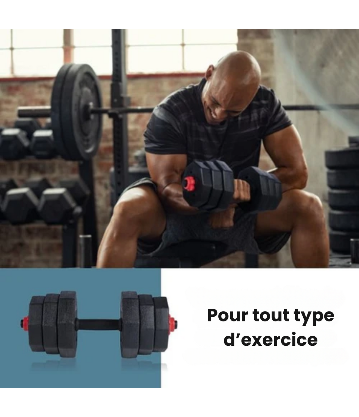 Jeu d'haltères - Umbro - 20 KG - Haltères réglables - Poids 1,25 KG, 1,5KG et 2KG - Plastique