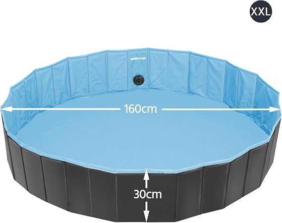 Piscine pliable pour chiens Yaheetech Ø 100/120/140/160 x 30 cm - PVC - Antidérapante