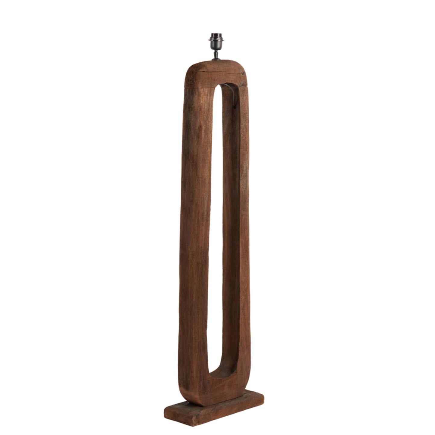 Lampe sur pied KelAfo - Bois - 38 x 12 x 125 cm - Brun chocolat