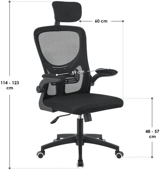 Chaise de bureau ergonomique - Baltimore - Noir