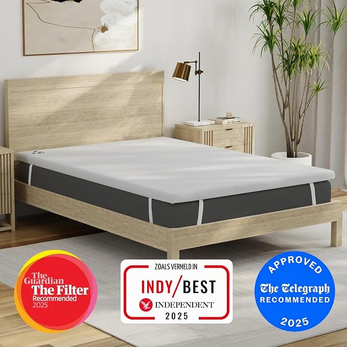 Surmatelas en mousse à mémoire de forme Panda – Hydro Foam – Housse en bambou – Antidérapant