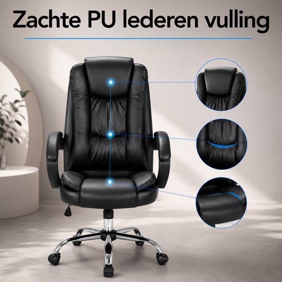 Chaise de bureau ergonomique Infinity Goods - Chaise de bureau - Réglable - Soutien lombaire 4D et tissu maillé - Jusqu'à 150 kg - NEN-EN1335 - Noir