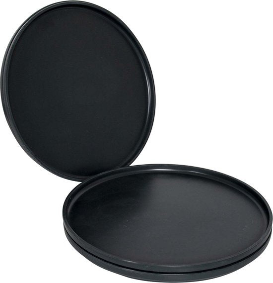 Bo-Camp - Industrial - Assiette plate - Patom - 4 pièces - Anthracite