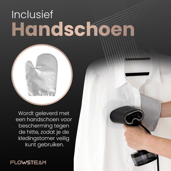 FLOWSTEAM® Luxury Clothes Dryer - Handheld steamer - Défroisseur à linge - Matte Black Edition - Sac de rangement inclus