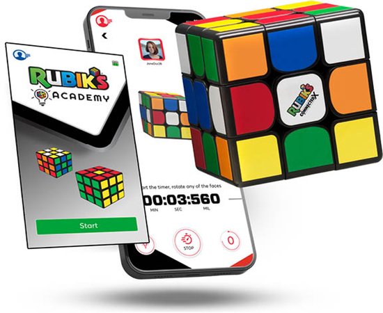Rubik's Connected X - Cube intelligent - Cube Bluetooth - Jouet éducatif - Jouet interactif - 3 cm x 3 cm