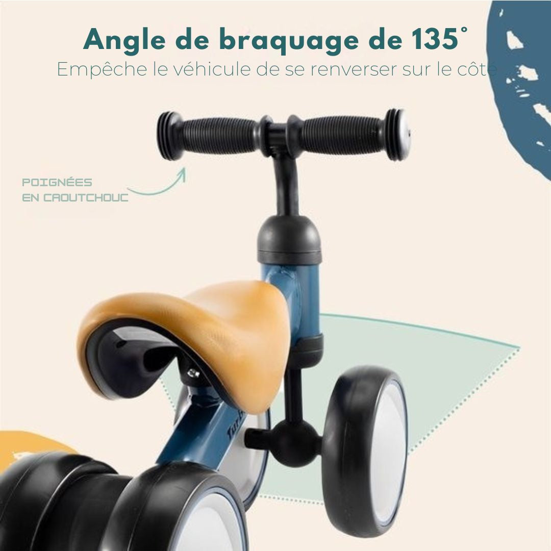 Scooter pour enfants LifeGoods - TurboToddler Balance Bike - Jouets à partir de 1 an - Bleu marine