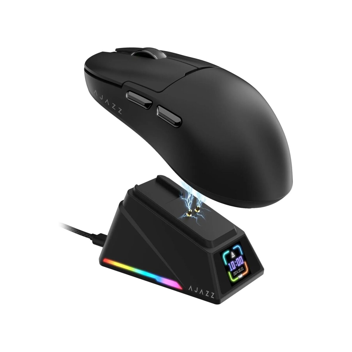 AJAZZ AJ159 APEX Gaming Mouse Black - Ultralight 56 g - 42 000 DPI - 8K Hz Polling - 12.5 × 6.5 × 3.9 cm