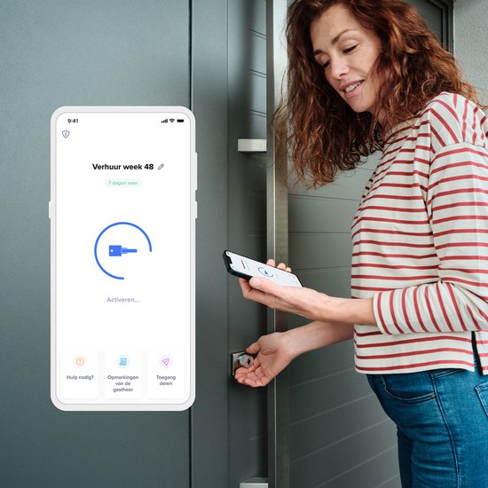 Netatmo Electric Door Lock - Serrure de porte intelligente - 3 clés - clés intelligentes - clé NFC - partage d'accès - Apple Homekit - Silver