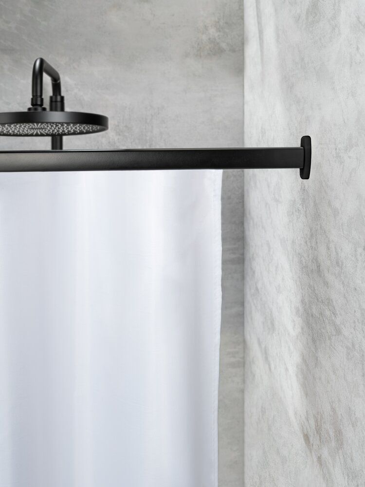 Schöner Wohnen Rail d'angle Jete - Noir - En L ou en U