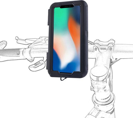 Fuegobird Bicycle Mobile Phone Holder Waterproof Support Universal Gps Bicycle Mobile Phone Holder -Anti Shock &360 degree rotatable - noir