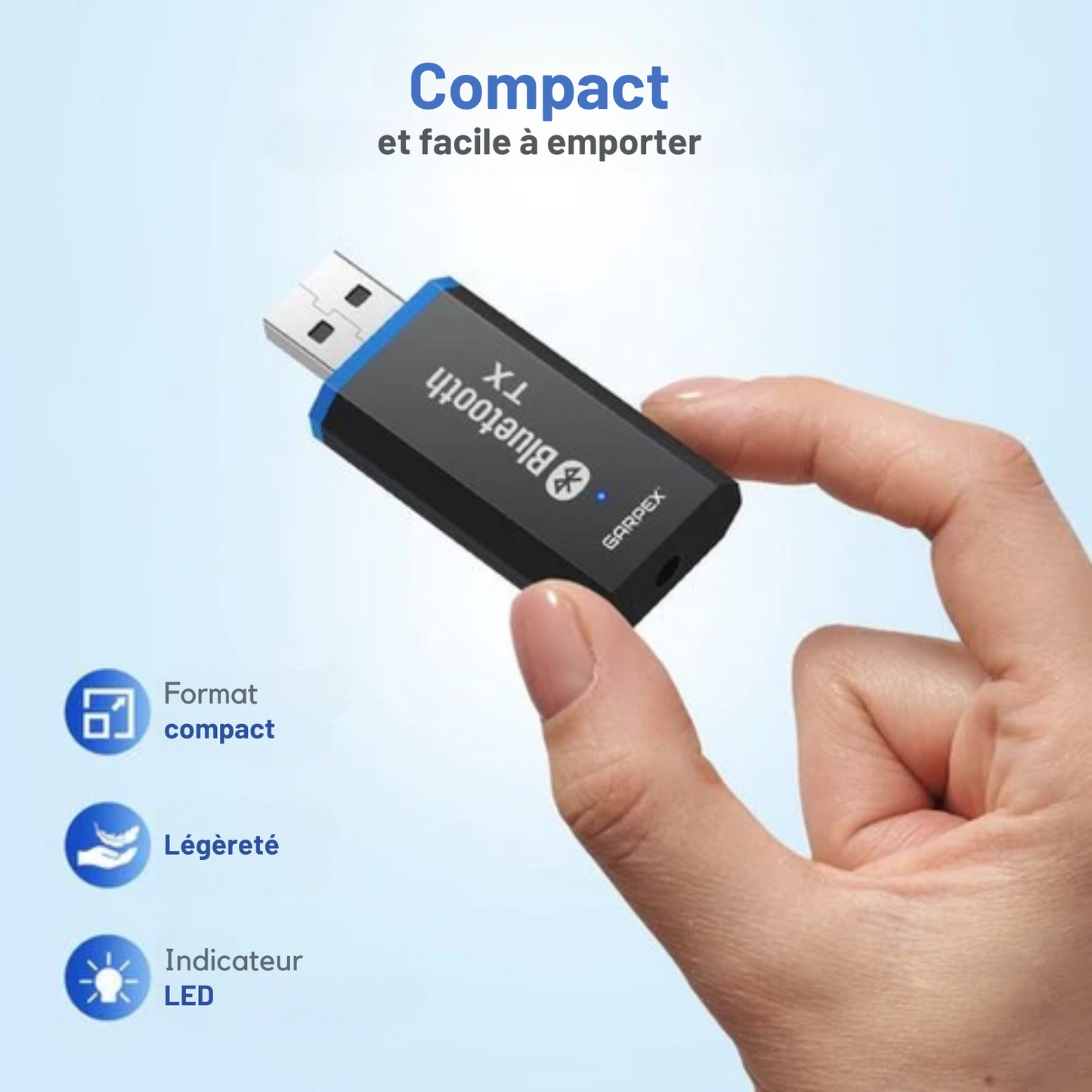 Récepteur Bluetooth - Garpex® - Adaptateur Bluetooth - Récepteur Bluetooth pour autoradio, ordinateur portable - Hifi