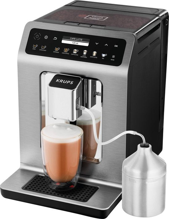 Krups Evidence+ EA894T - Machine à expresso entièrement automatique - Design haut de gamme - 19 réglages - Personnalisation - Pour expresso et cappuccino