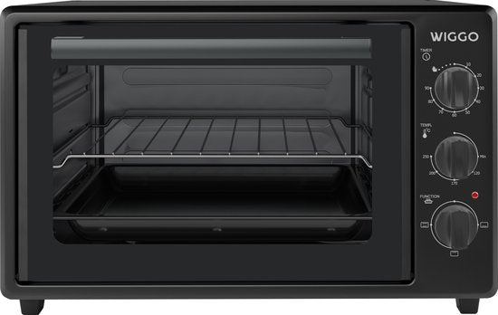 Wiggo WMO-E353(B) - Mini-four autonome - Électrique - 50 cm - 35 litres - 1 800 W - Garantie 5 ans - Noir