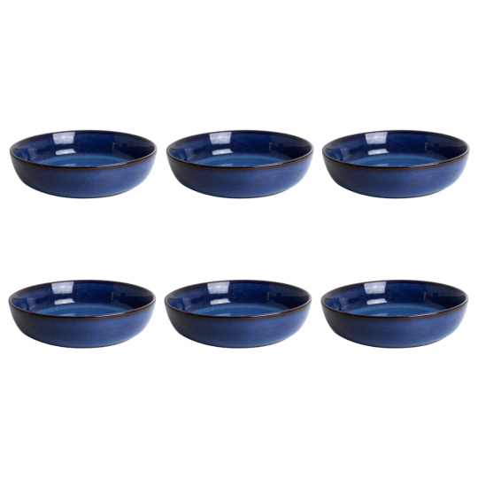 Ardtime Service d'assiettes plates et creuses 18 pièces BLUE MOON
