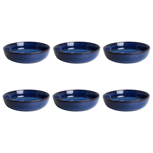 Ardtime Service d'assiettes plates et creuses 18 pièces BLUE MOON