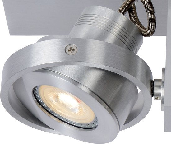 Spot de plafond Lucide LANDA - LED à intensité variable, lumière chaude - GU10 - 3x5 W 3000 K/2200 K - Chrome mat