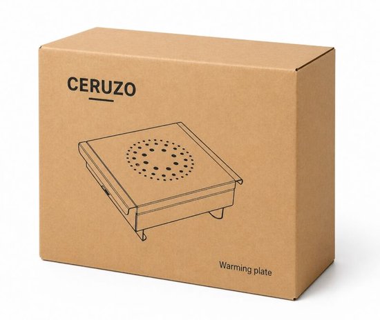Plateau chauffant Ceruzo Compact – Réchaud – 1 bougie chauffe-plat – Noir