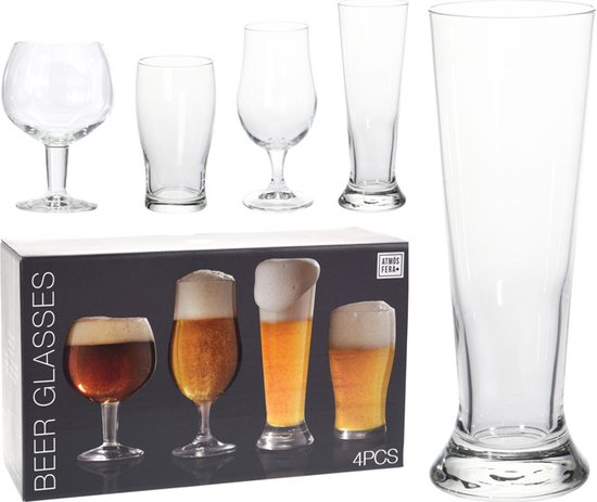 Lot de 4 verres à bière