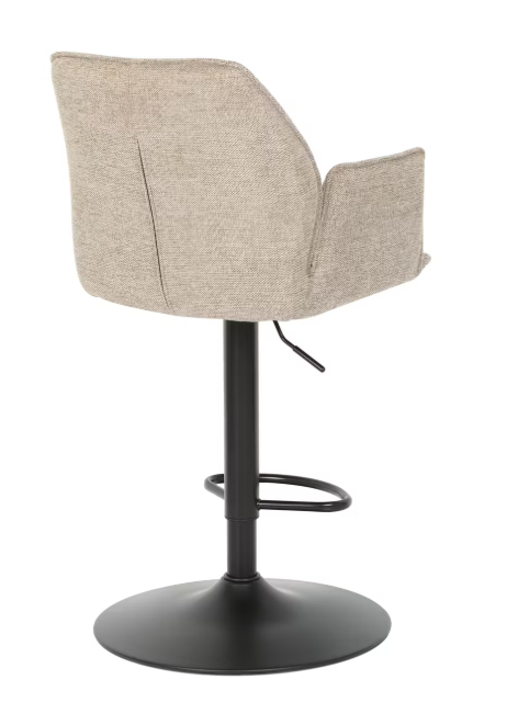 Multifurn Jill Barstool Set of 2 Adjustable - Linen Taupe - 51 x 53 x 96-116 cm