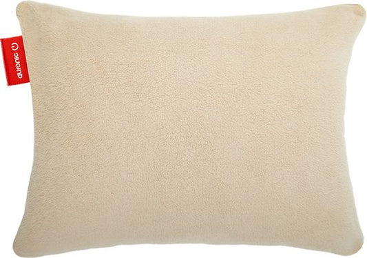 Auronic Heat Pillow - Sherpa Fleece - 45x60 - Sans fil - Rechargeable - Oreiller électrique - Infrarouge - Beige