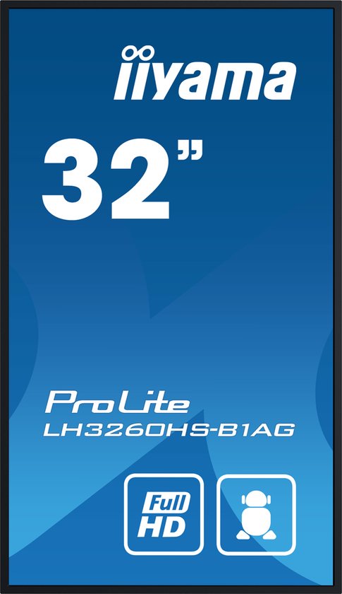 Iiyama ProLite LH3260HS-B1AG - Écran d'affichage dynamique - 32 pouces - ELED VA - 1920 x 1080 - 8 ms - 500 cd/m² - 4000:1 - Wi-Fi - noir