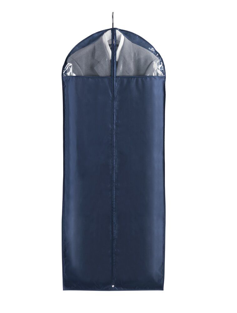 Housse à vêtements Wenko Business bleu foncé - 150 x 60 cm - Avec fermeture éclair et fenêtre transparente
