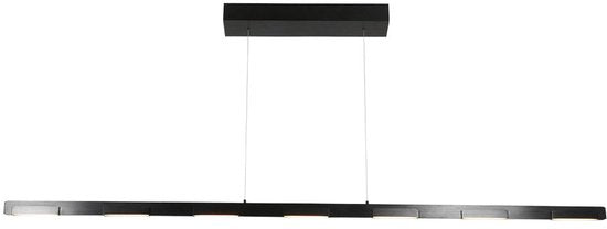 Suspension Bloc 3297ZW noire avec système de levage à câble réglable en hauteur, verre et métal - Steinhauer