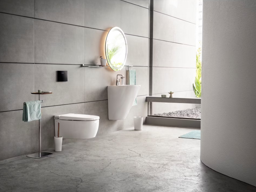 VitrA V-Care Basic Toilet Kit 37x56 cm White - Toilette murale mince et luxueuse avec fonction bidet