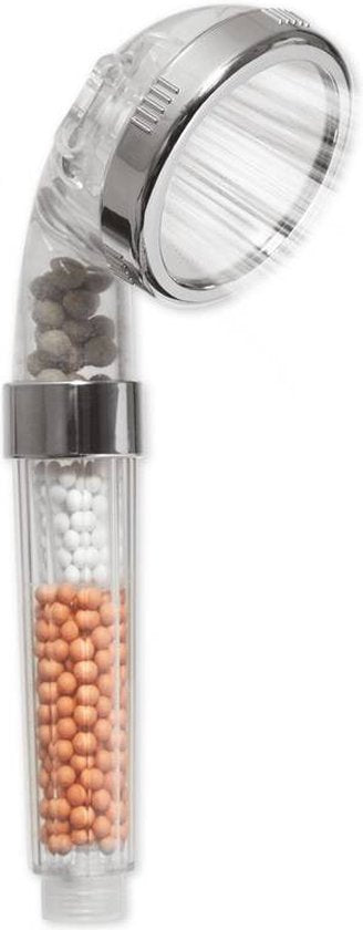 Aquadon Shower Hero - Pomme de douche économe en eau avec perles minérales naturelles - trois intensités de jet - compatible avec tous les flexibles de douche courants - 3 types de jet - augmente la pression de l'eau - permet d'économiser l'eau