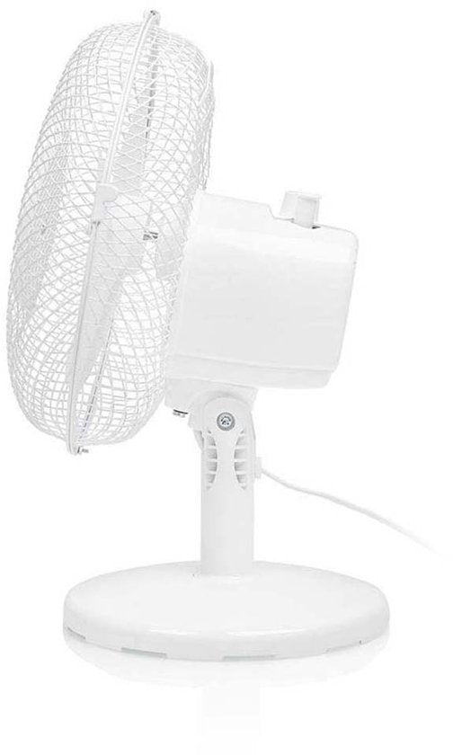 Ventilateur de table Tristar VE-5721 - Ø 23 cm - Blanc - 2 vitesses - Fonction rotation