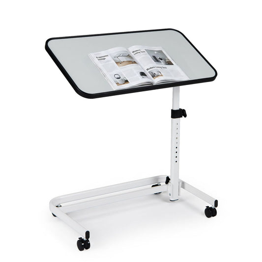 Table de lit mobile Coast - hauteur réglable - plateau inclinable - blanc