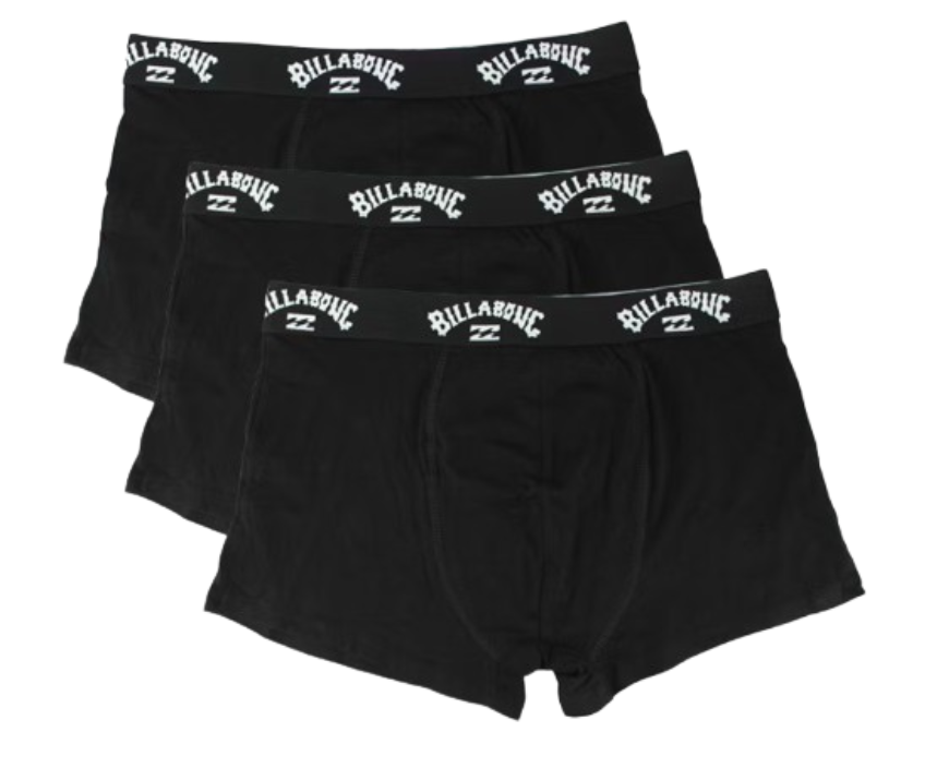Billabong 3x Boxer pour homme - taille L - noir - 95% coton, 5% élasthanne
