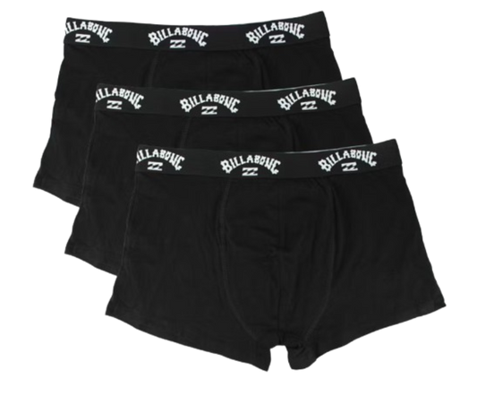Billabong 3x Boxer pour homme - taille L - noir - 95% coton, 5% élasthanne