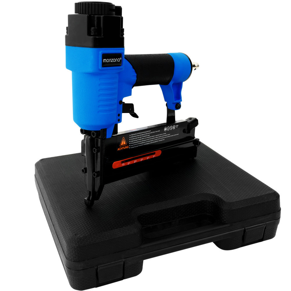 Monzana 2in1 cloueuse et agrafeuse pneumatique avec mallette + clous + hexagone + huile