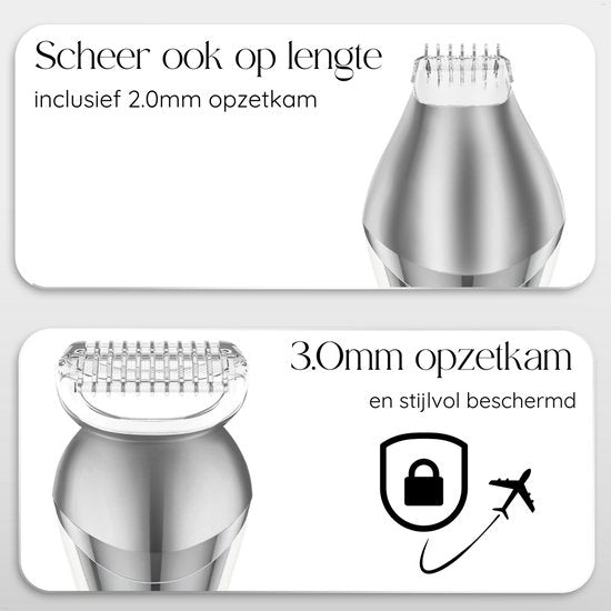 Sansbeauté® 7 in 1 Ladyshaves for Women - Face - Underarms - Legs - Epilator - Trimmer for Women & Ladies - Bikini trimmer Ladies - Shaver Woman