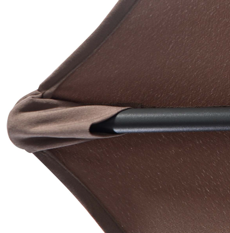 Coast Large Garden Parasol Brown 270 x 235 cm - Protection robuste et élégante contre le soleil