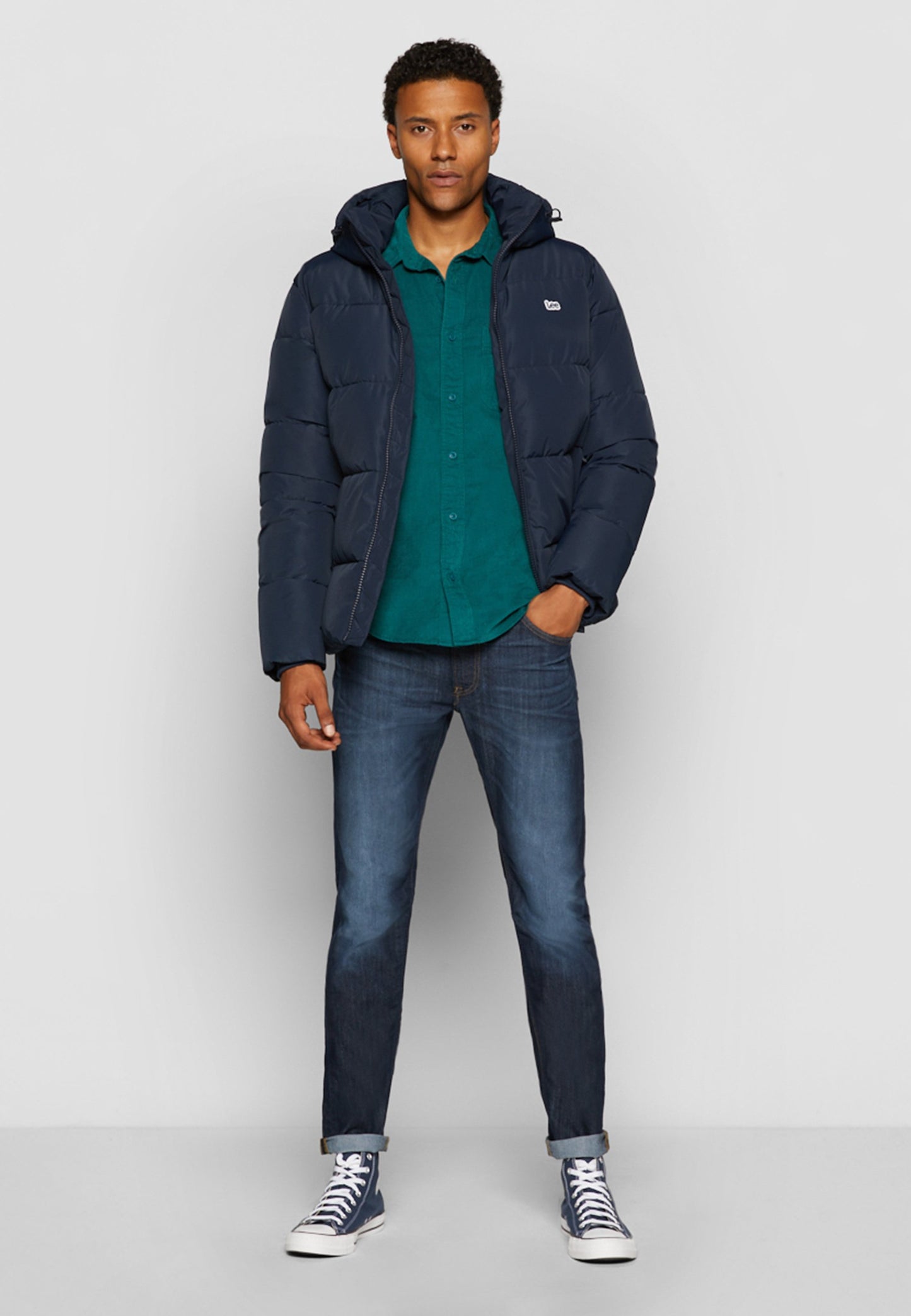 Lee Daren Zip Fly Regular Straight Jeans - Bleu foncé - Taille 34/34