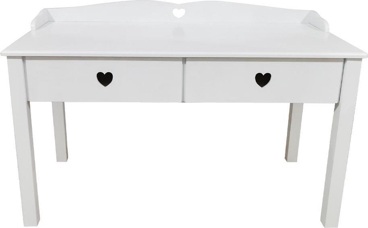 Bureau enfants - VDD - 2 tiroirs - Bureau de travail - 55 x 110 x 61 cm - Blanc