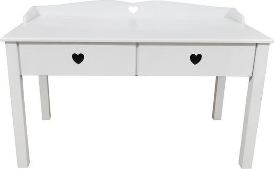 Bureau enfants - VDD - 2 tiroirs - Bureau de travail - 55 x 110 x 61 cm - Blanc