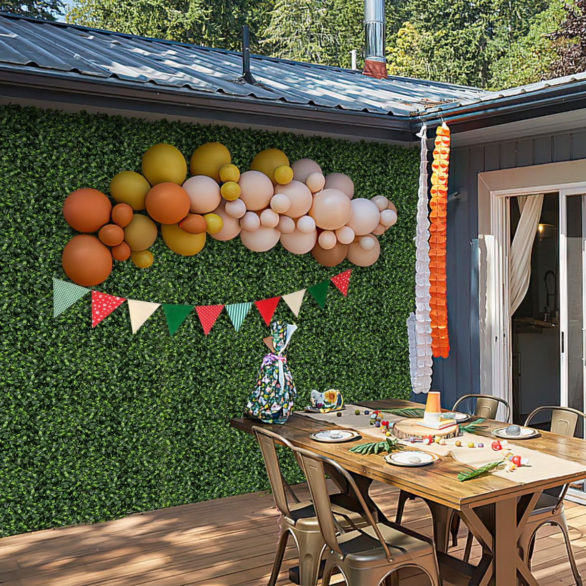 Coast - Panneaux muraux en gazon artificiel (12 pièces) - Très épais 7 cm, vert dégradé réaliste, installation facile - 3 m² au total - PE - Vert