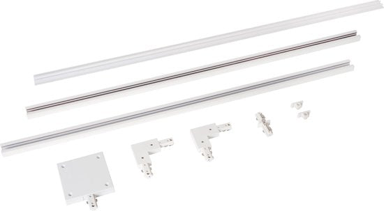 Kit de démarrage Lucide TRACK - Système de rails monophasé / Éclairage sur rail - 2 mètres - Blanc
