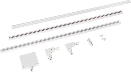 Kit de démarrage Lucide TRACK - Système de rails monophasé / Éclairage sur rail - 2 mètres - Blanc