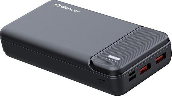 Denver Powerbank 15000 mAh avec indicateur de batterie - Chargement rapide - Micro USB - USB - Powerbank universel pour Apple iPhone / Samsung, entre autres - Noir - PQC15007